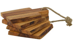 CHALET | Untersetzer Poschiavo 4er Set | 14x10x4cm geölt, 4 stk.