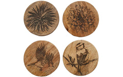 CHALET | Untersetzer Forest 4er Set | 5cm natürlich