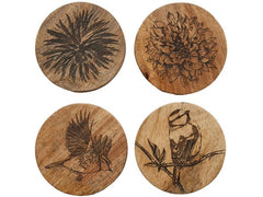 CHALET | Untersetzer Forest 4er Set | 5cm natürlich