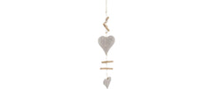 CHALET | Herzgirlande aus Holz | 72x15x3cm grau