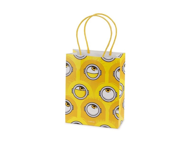 Partydeco | Geschenktasche Minions | gelb, 12x15.5x6 cm, 6 Stück
