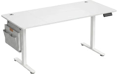 Songmics | Stehtisch weiss | mit Platte 160x70cm, mit Organizer, Haken