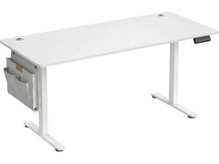 Songmics | Stehtisch weiss | mit Platte 160x70cm, mit Organizer, Haken