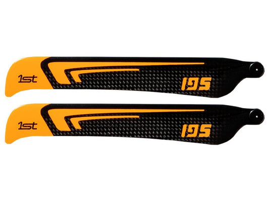1st | Rotorblätter CFK 195mm FBL (Orange)