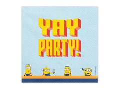 Partydeco | Servietten Minions | gelb-blau, 33x33 cm, 20 Stück