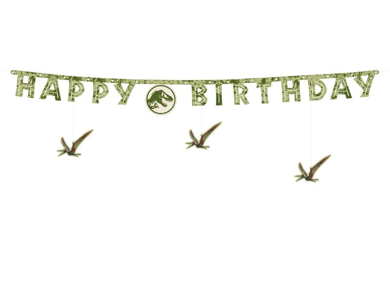 Partydeco | Girlande Bday JurassicWorld | mix, 45 x 165 cm