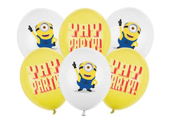 Partydeco | Ballon Minions | gelb-blau, 30 cm, 6 Stück