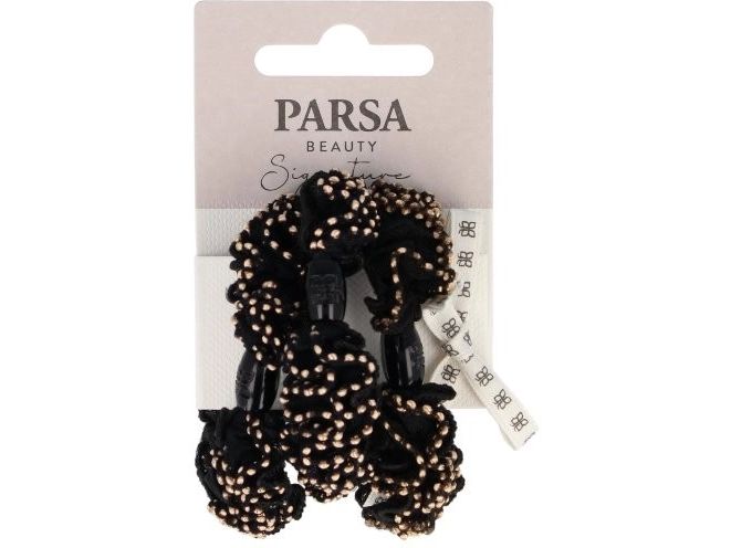 Parsa Beauty | Parsa Haargummi schwarz/gold | 3 Stück
