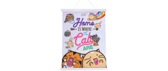 CRAFT Buddy | Home Is Where The Cats Are 40x50cm | Crystal Art Scroll