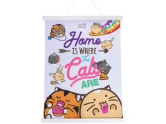 CRAFT Buddy | Home Is Where The Cats Are 40x50cm | Crystal Art Scroll