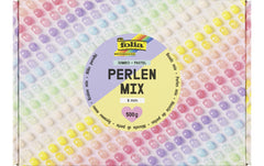 Folia | Perlen Mix PASTEL, Jumbo Pack | 500g farbig sortiert
