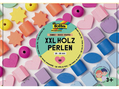 Folia | Holzperlen XXL BASIC Jumbo | 68 Teile
