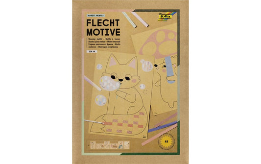 Folia | Bastelblock Flechtmotive | Waldtiere, 48 Teile