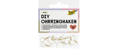 Folia | DIY Ohrringhaken, 10 Stück | 2x1,8cm, gold