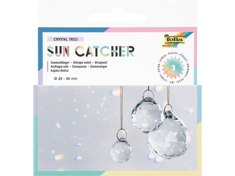Folia | Sonnenfänger | Kristall, Glas, Transparent, Gold, 3er-Set