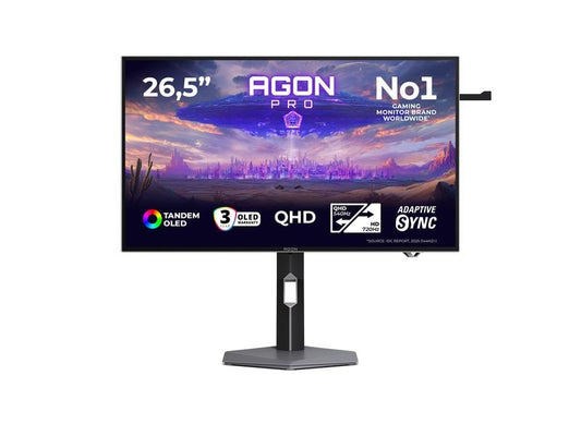 AOC | 27 AGP277QKDC, 2560x1440, 540Hz OLED | DP, HDMI, Pivot, HV, 65W PD