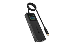 RAIDSONIC | ICY BOX IB-DK4038-LCD Dockingstation | USB Type-C 7in1 Dockingstation mit LCD-Disp