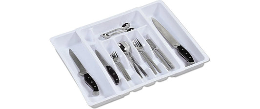 Kesper | Besteckkasten variabel | PP, Variable Breite: 29 - 50 cm, Weiss