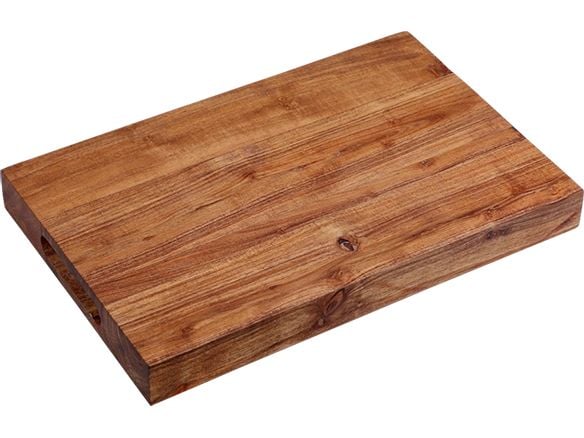 Kesper | Schneidebrett mit 2 Griffmulden | Akazie, 38,5 x 25 x 4 cm