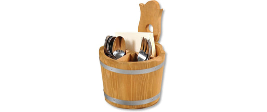Kesper | Besteckbox | Kieferholz, Ø 14 cm, Höhe: 20 cm