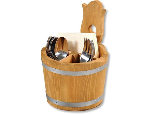 Kesper | Besteckbox | Kieferholz, Ø 14 cm, Höhe: 20 cm