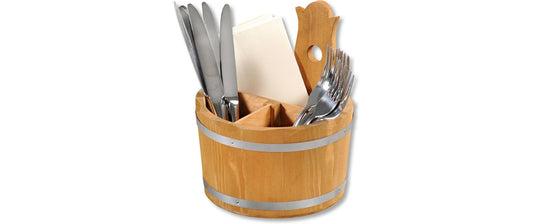 Kesper | Besteckbox | Kieferholz, Ø 17 cm, Höhe: 20 cm