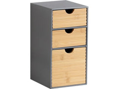 Kesper | Organizer mit 3 Schubladen | Hoch, Grau