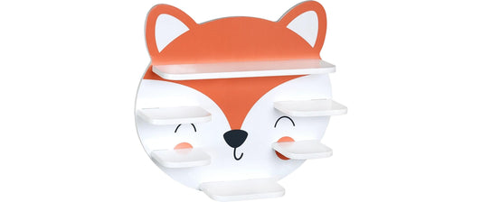 Kesper | Kinderregal Fuchs | Bambus, Grösse: 45 x 12 x 42 cm