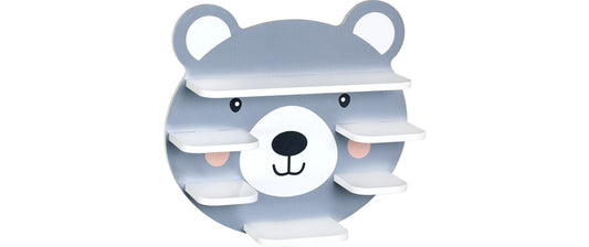 Kesper | Kinderregal Bär | Bambus, Grösse: 45 x 12 x 42 cm