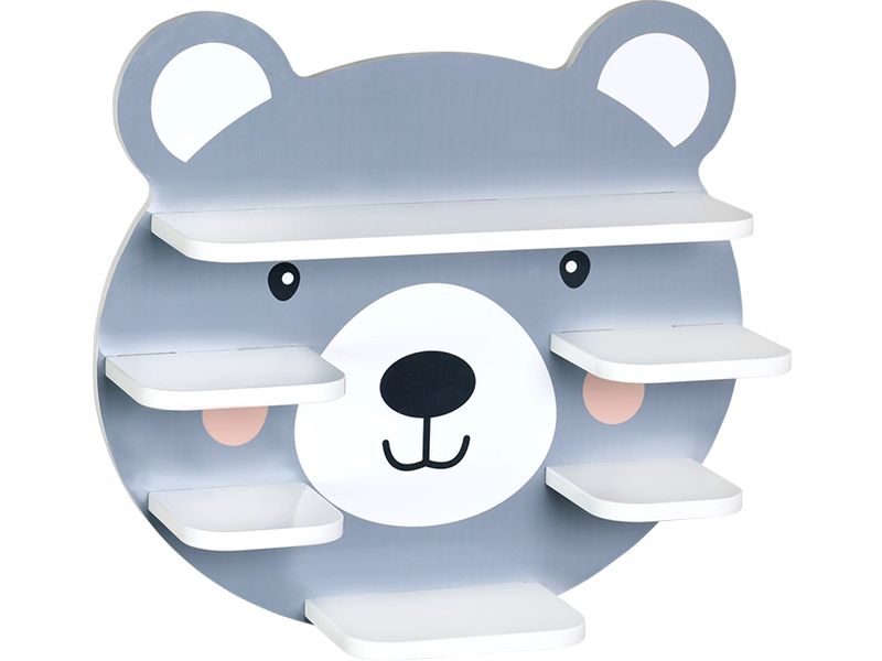 Kesper | Kinderregal Bär | Bambus, Grösse: 45 x 12 x 42 cm