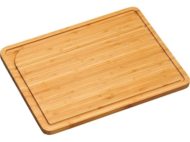 Kesper | Schneidebrett mit Saftrille | Bambus, Grösse: 40 x 30 x 1.6 cm