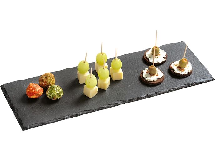 Kesper | Servierplatte Schiefer eckig | Grösse:38 x 13 x 0,9 cm