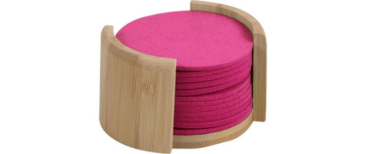 Kesper | Glasuntersetzer | Ø 10 cm, Stärke: 0,4 cm, Pink