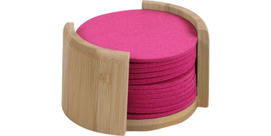 Kesper | Glasuntersetzer | Ø 10 cm, Stärke: 0,4 cm, Pink