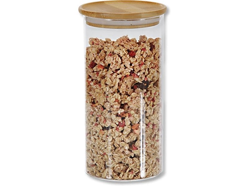 Kesper | Vorratsglas Bambusdeckel | Fassungsvermögen: 1250 ml