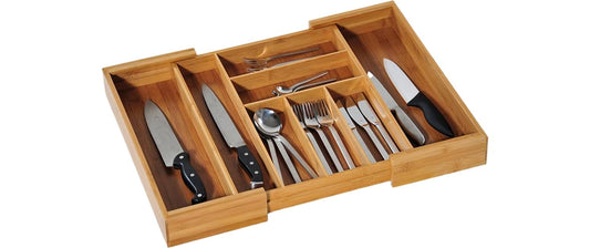 Kesper | Besteckkasten ausziehbar | B: 35 - 58 cm, T: 43 cm, H: 5 cm