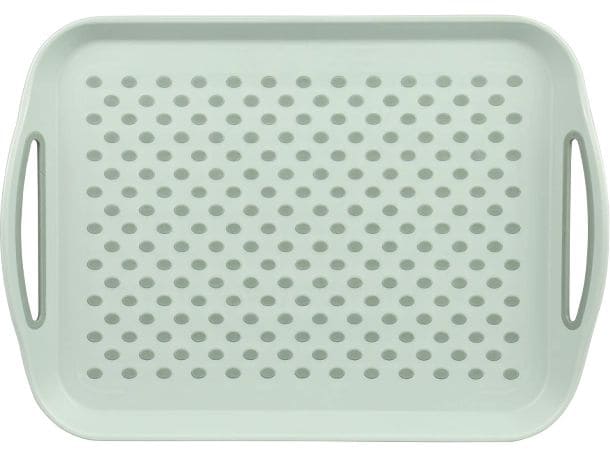 Kesper | Serviertablett mit Griff rutschfest | PP, 41,5 x 28,5 x 4,5 cm, Mint