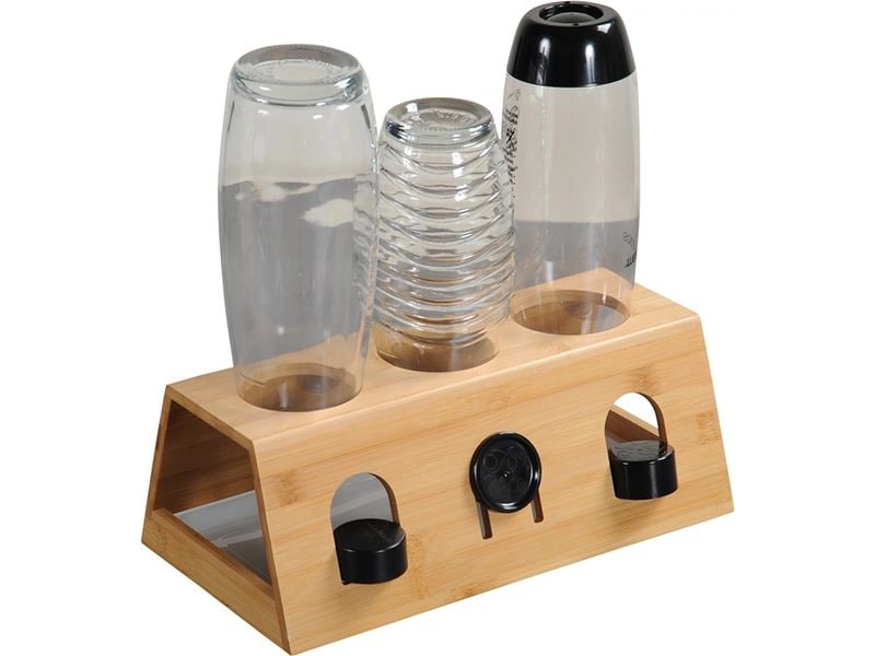 Kesper | Flaschenhalter mit Schale | Grösse: 32 x 17,5 x 12 cm, Braun