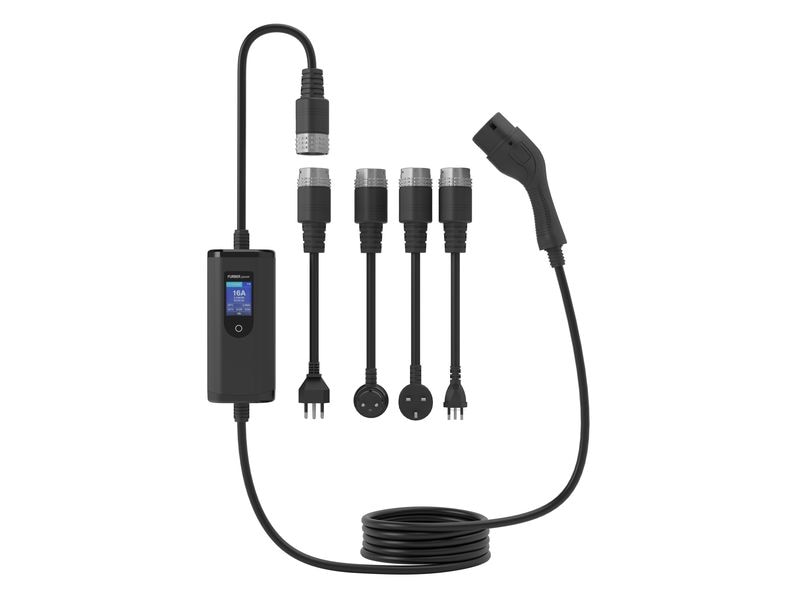 FURBER.power | F.Power Reiseladegerät Freyja 3.5kW | 4 Adapter (CH, D, I, UK)