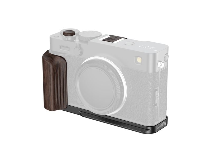 Smallrig | L-Shaped Mount Plate | with Wooden Handle for FUJIFILM X-E5 (Bl)