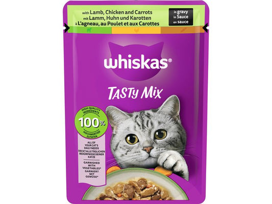Whiskas | Tasty Mix La,Hu&Karot Sauce 28x85g