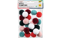 Folia | Woll-Pompons Elegance | Woll-Pompons Elegance 24 Stück farbig
