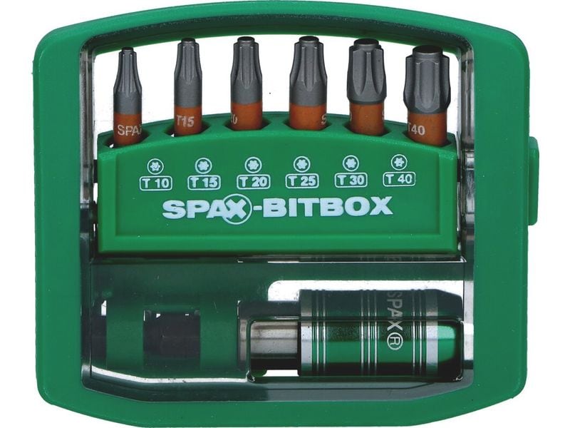 Spax | Bitbox T-STAR PLUS (6 Bits T10-T40 25mm | + 1 Bit-Halter)