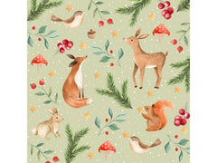 Braun + Company | B+C Weihnachtsservietten Winternight | Grösse 33x33cm, 20 Stück, 3-lagig