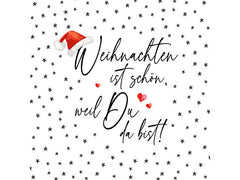 Braun + Company | B+C Weihnachtsservietten Mit dir | Grösse 33x33cm, 20 Stück, 3-lagig