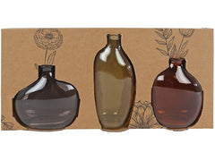 CHALET | Glasvase Lou 3er Set Box | 33x16x6cm mix