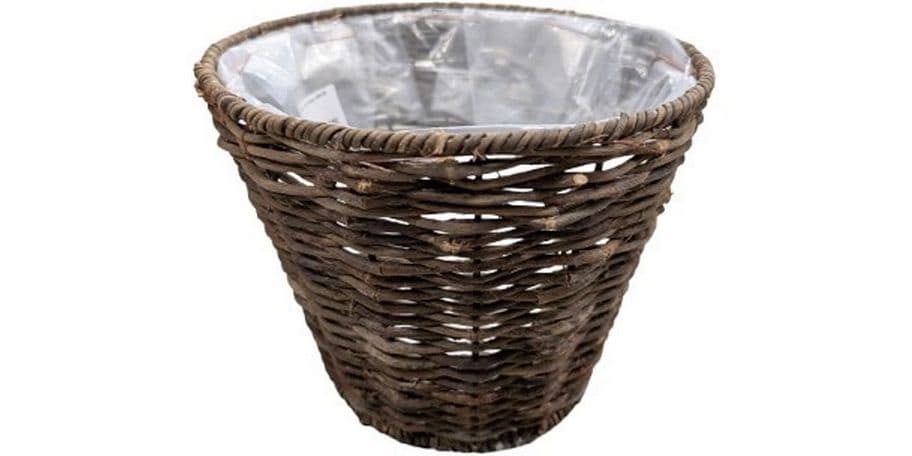 CHALET | Rattan Topf Kobo Wild M | 23x23x18cm braun