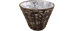 CHALET | Rattan Topf Kobo Wild M | 23x23x18cm braun