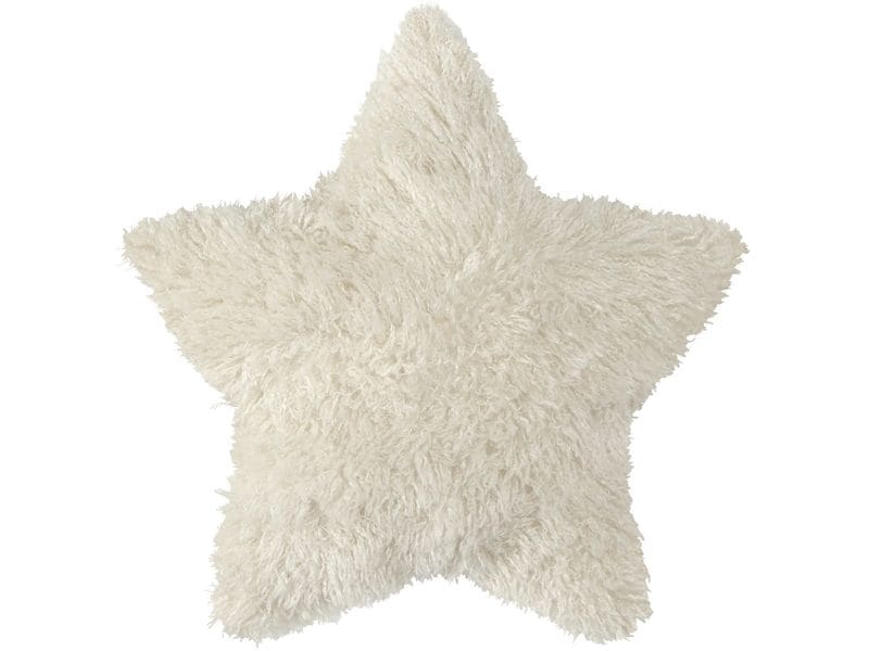 CHALET | Sternkissen flauschig Corvatsch | 45x45x8cm creme