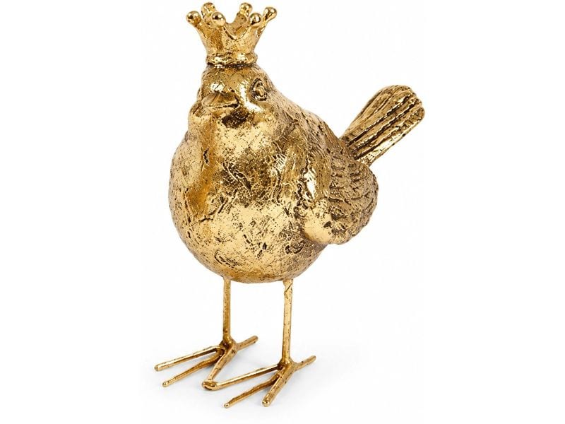CHALET | Poly-Vogel Zaunkönig | 5x5x10cm gold